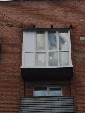 Французское остекление Г-образной формы